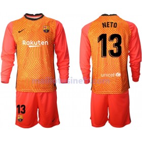 Maillot de Foot FC Barcelone Norberto Neto 13 Gardien 2020-21 Manches Longues V003 - Enfant